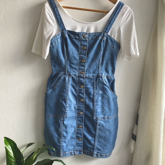 H\u0026M | Dresses | Denim Jumper Dress 